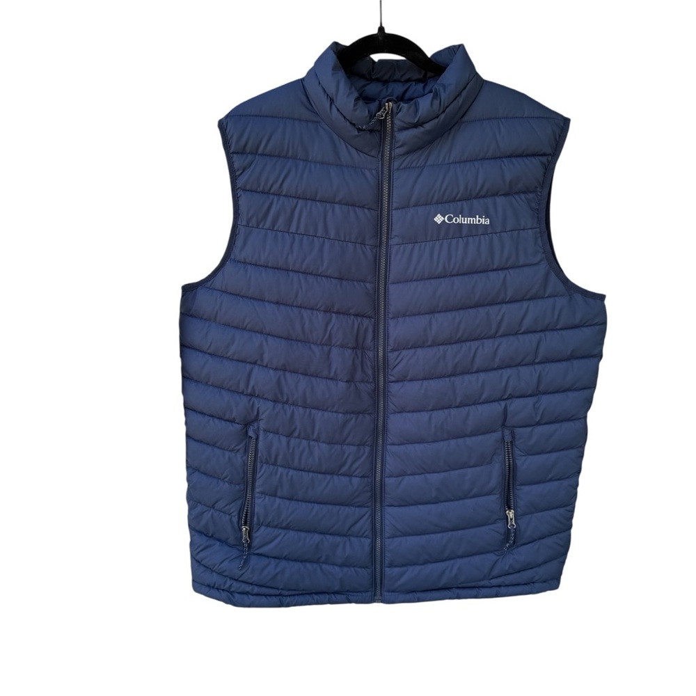 Columbia Men's Navy Quilted Vest - Large, EUC